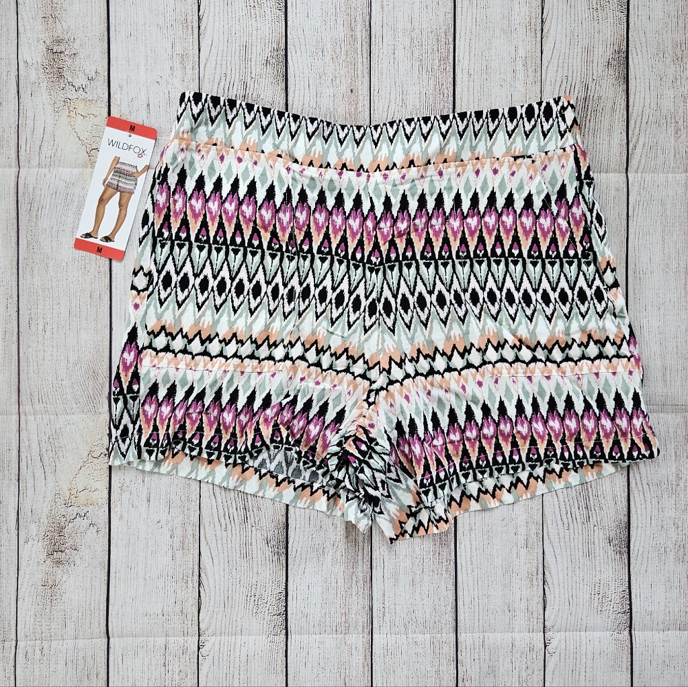 Wild Fox Pull On Patterned Shorts